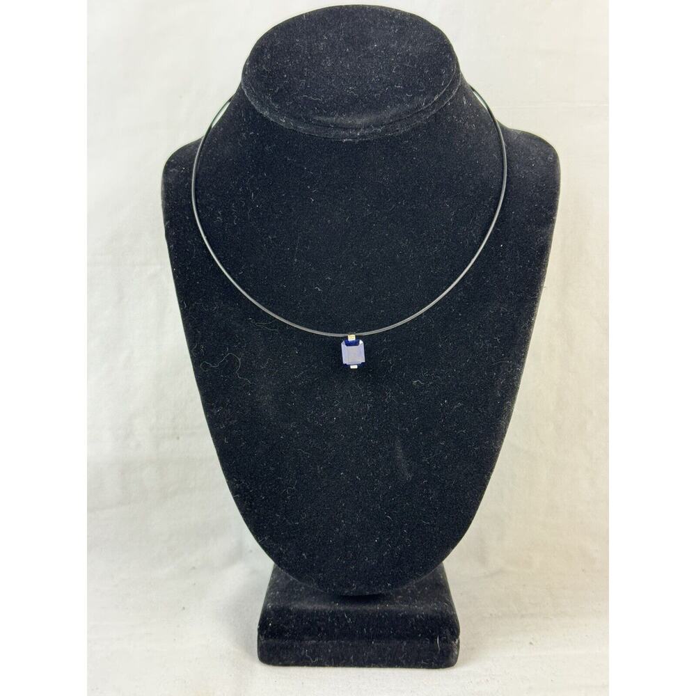 B. Tiff Beautiful Blue Pendant Necklace w/ 16” Chain